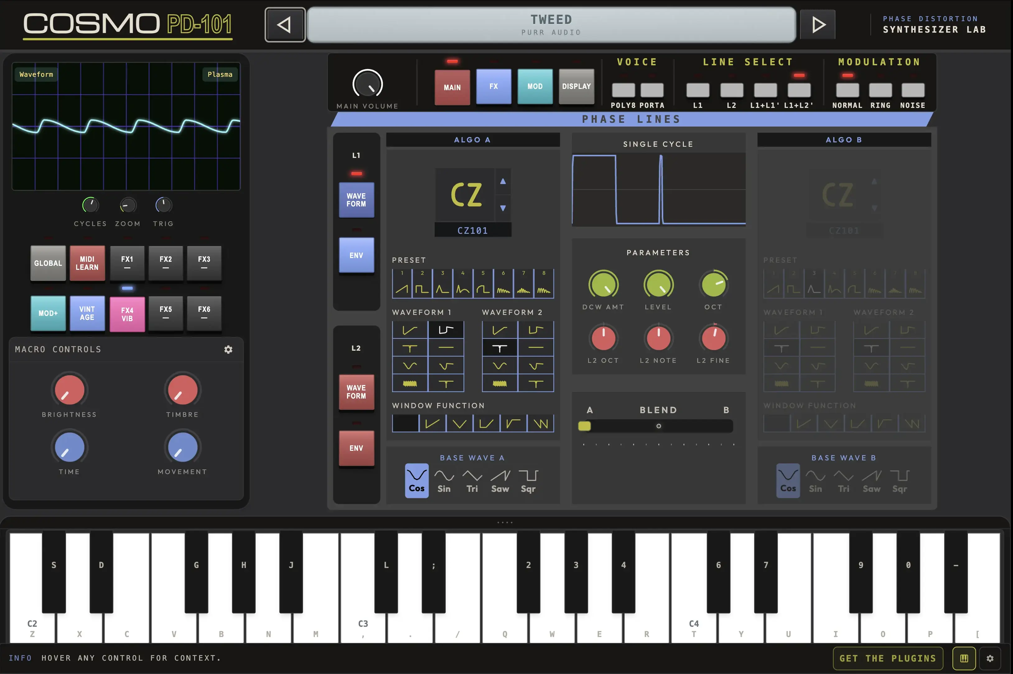 Cosmo PD-101 main interface