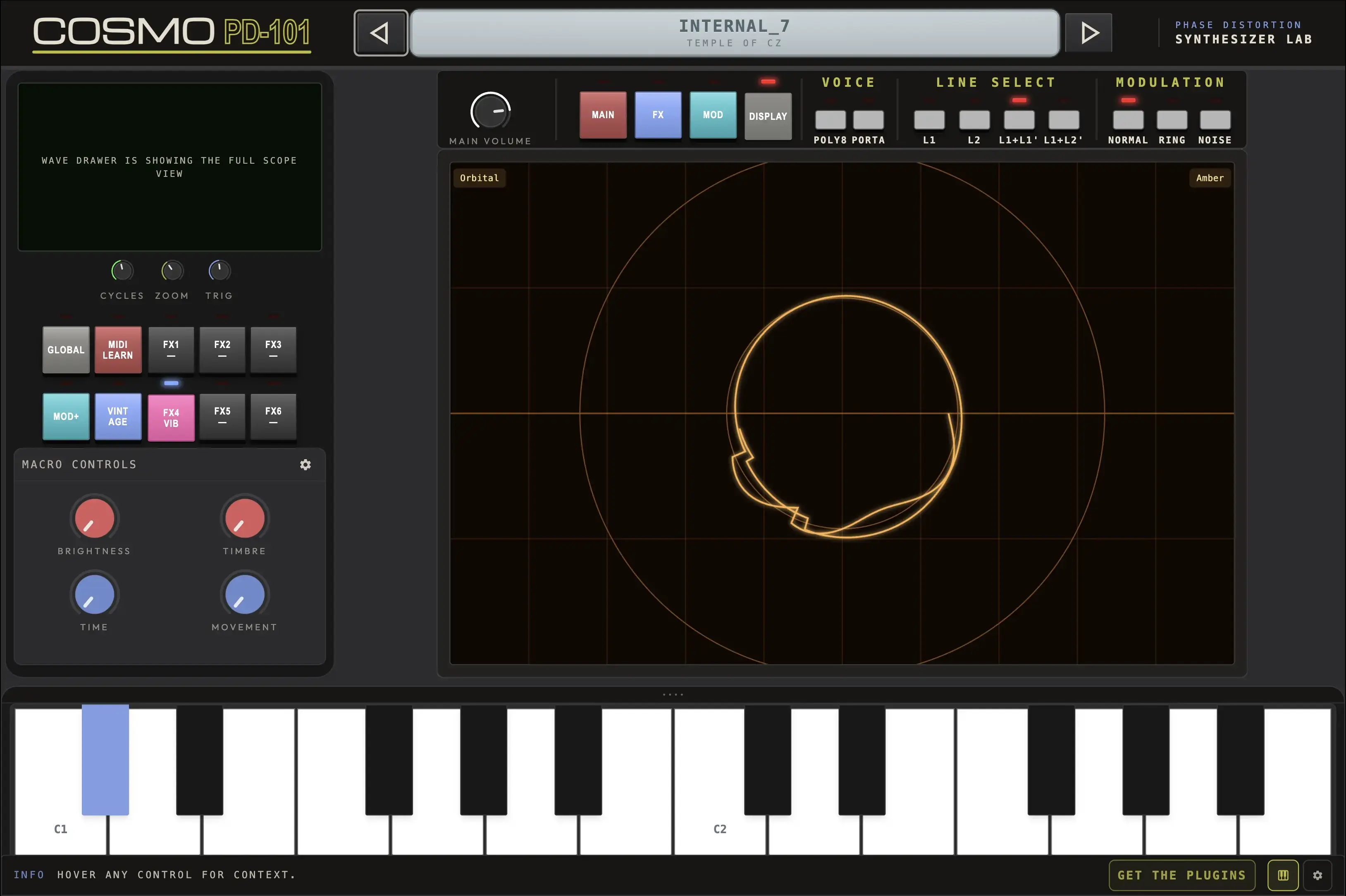 Cosmo PD-101 visualizer and display panel